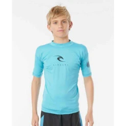 T-shirt Surf Anti-UV Garçon Manches Courtes Rip Curl Bleu