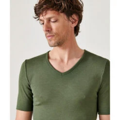 DAMART Tee Shirt Manches Courtes Kaki Thermolactyl -MenCorner Boutique tee shirt manches courtes kaki 3265354 3 1140x1140