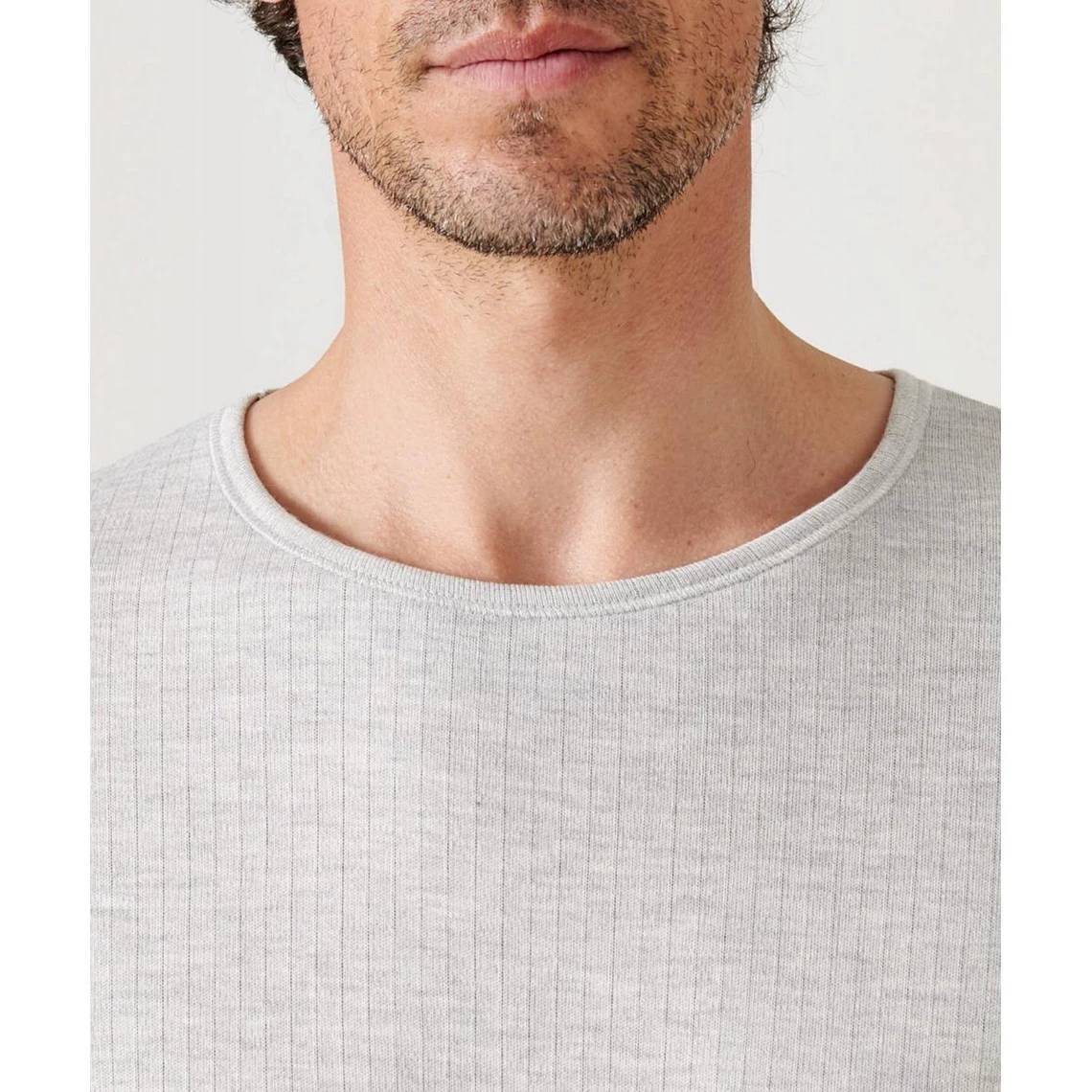 DAMART Tee Shirt Manches Longues Gris Chiné Thermolactyl 5 DAMART Tee Shirt Manches Longues Gris Chiné Thermolactyl – Image 3