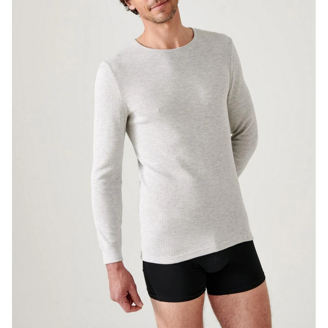 DAMART Tee Shirt Manches Longues Gris Chiné Thermolactyl 3 DAMART Tee Shirt Manches Longues Gris Chiné Thermolactyl