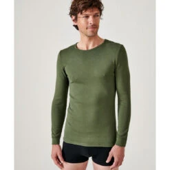 DAMART Tee Shirt Manches Longues Kaki Thermolactyl
