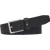 Ceinture Homme Tommy Hilfiger Logoté Boucle Argenté Cuir Noir -MenCorner Boutique tommy hilfiger maroquinerie ceinture 1233499 1200x1200