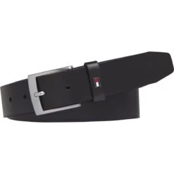 Ceinture Homme Tommy Hilfiger Logo Cuir Noir