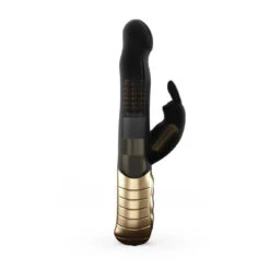 Vibromasseur/rabbit BABY RABBIT BLACK & GOLD 2.0 - RECHARGEABLE - Noir Dorcel